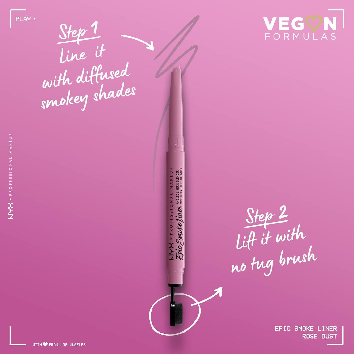 imageNYX PROFESSIONAL MAKEUP Epic Smoke Liner Vegan Smokey Eyeliner Mocha Match Deep BrownRose Dust
