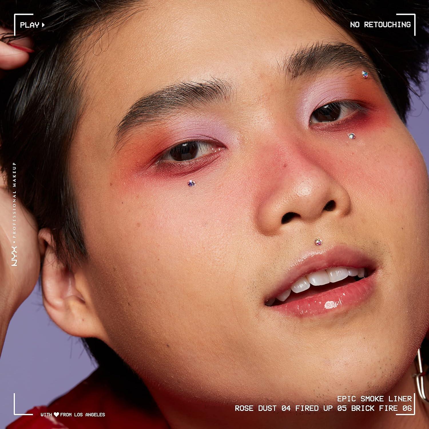 imageNYX PROFESSIONAL MAKEUP Epic Smoke Liner Vegan Smokey Eyeliner Mocha Match Deep BrownRose Dust