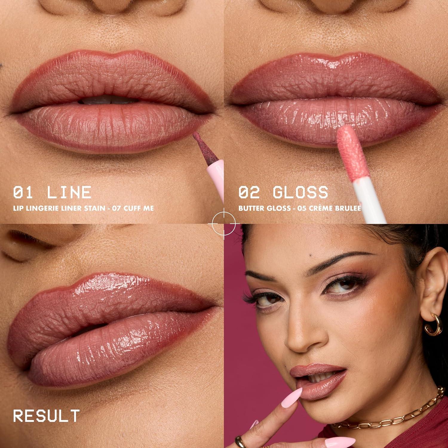 imageNYX PROFESSIONAL MAKEUP Lip Lingerie Liner Stain Seamless Make Up with AllDay Color Waterproof Lip Stain Finish Send Nudes Rosewood03 BARELY THERE