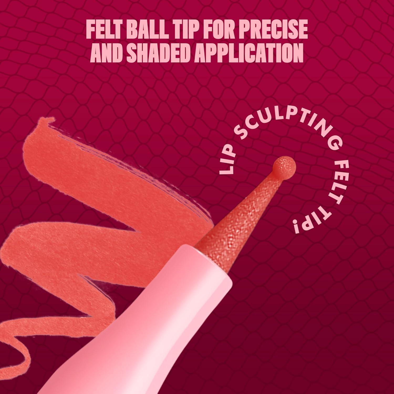 imageNYX PROFESSIONAL MAKEUP Lip Lingerie Liner Stain Seamless Make Up with AllDay Color Waterproof Lip Stain Finish Up All Night Black Cherry09 SEND NUDES