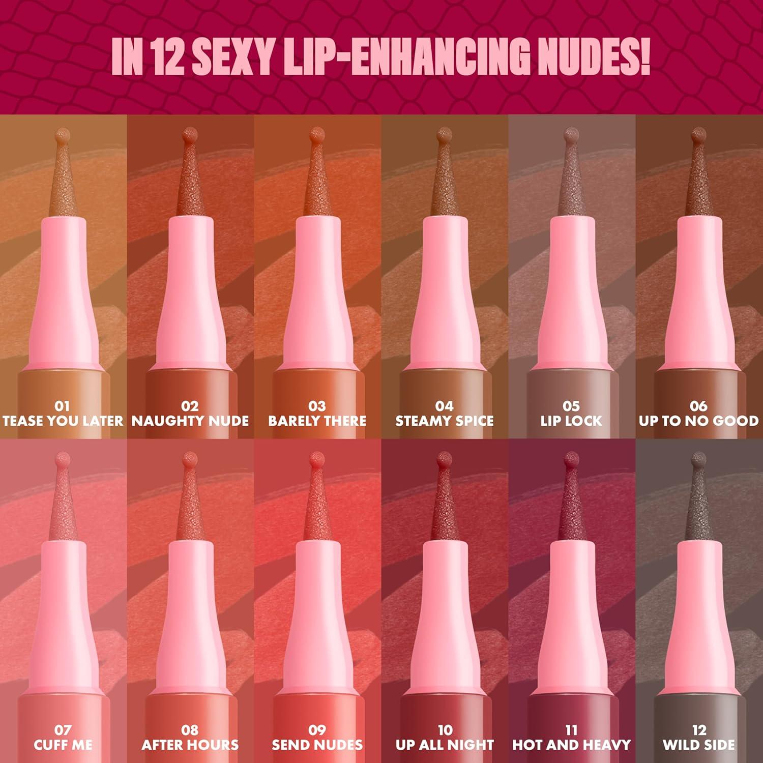 imageNYX PROFESSIONAL MAKEUP Lip Lingerie Liner Stain Seamless Make Up with AllDay Color Waterproof Lip Stain Finish Up All Night Black Cherry09 SEND NUDES